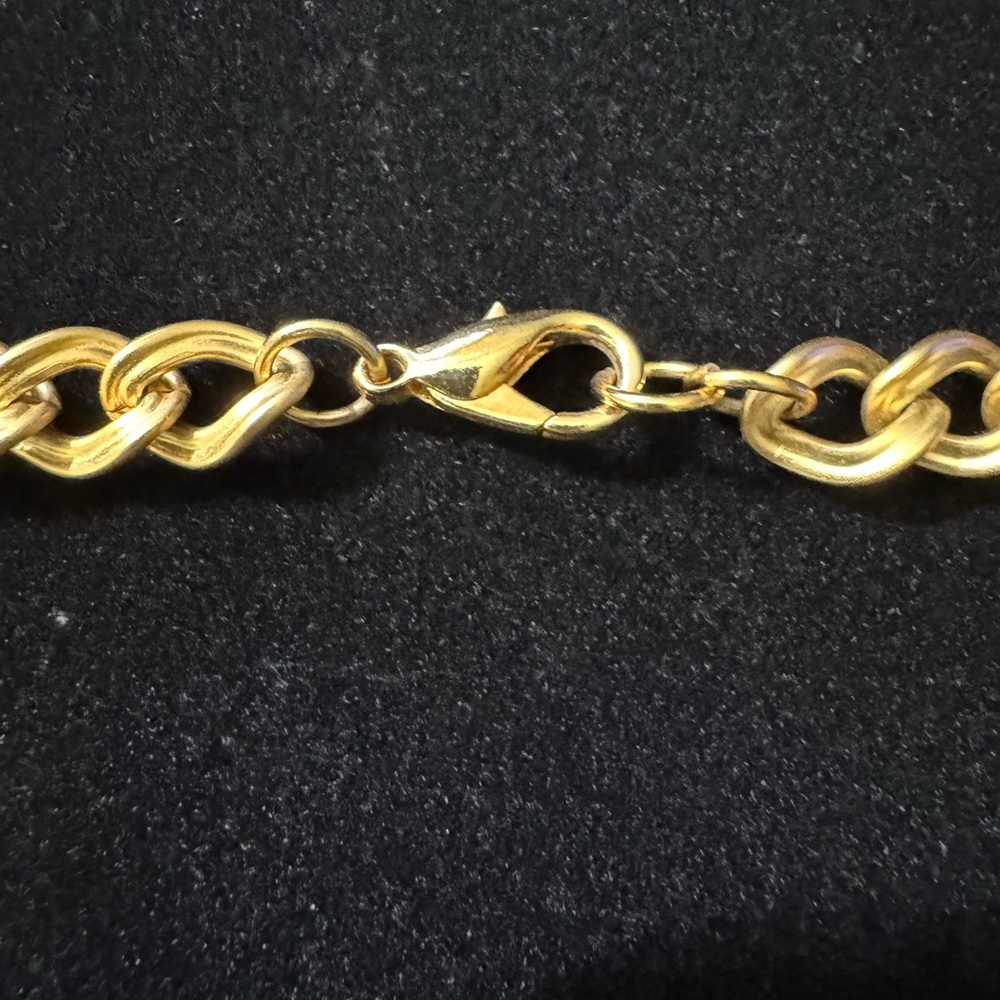 Gold-Tone Multicolor Gemstone Statement Necklace - image 3